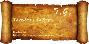 Tarnóczi György névjegykártya
