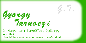 gyorgy tarnoczi business card